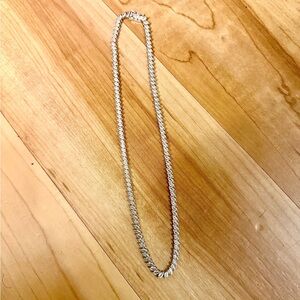 Elegant Silver tennis Necklace